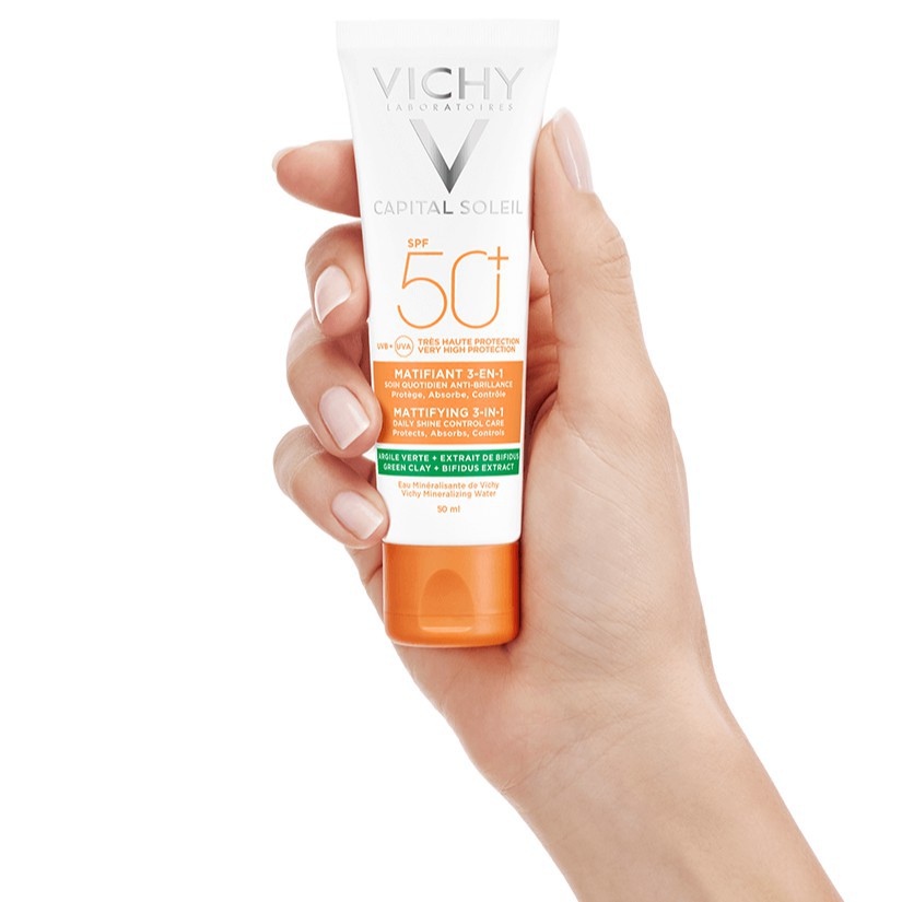 Kem chống nắng cho da dầu mụn Vichy Capital Soleil Mattifying 3-In-1 SPF 50