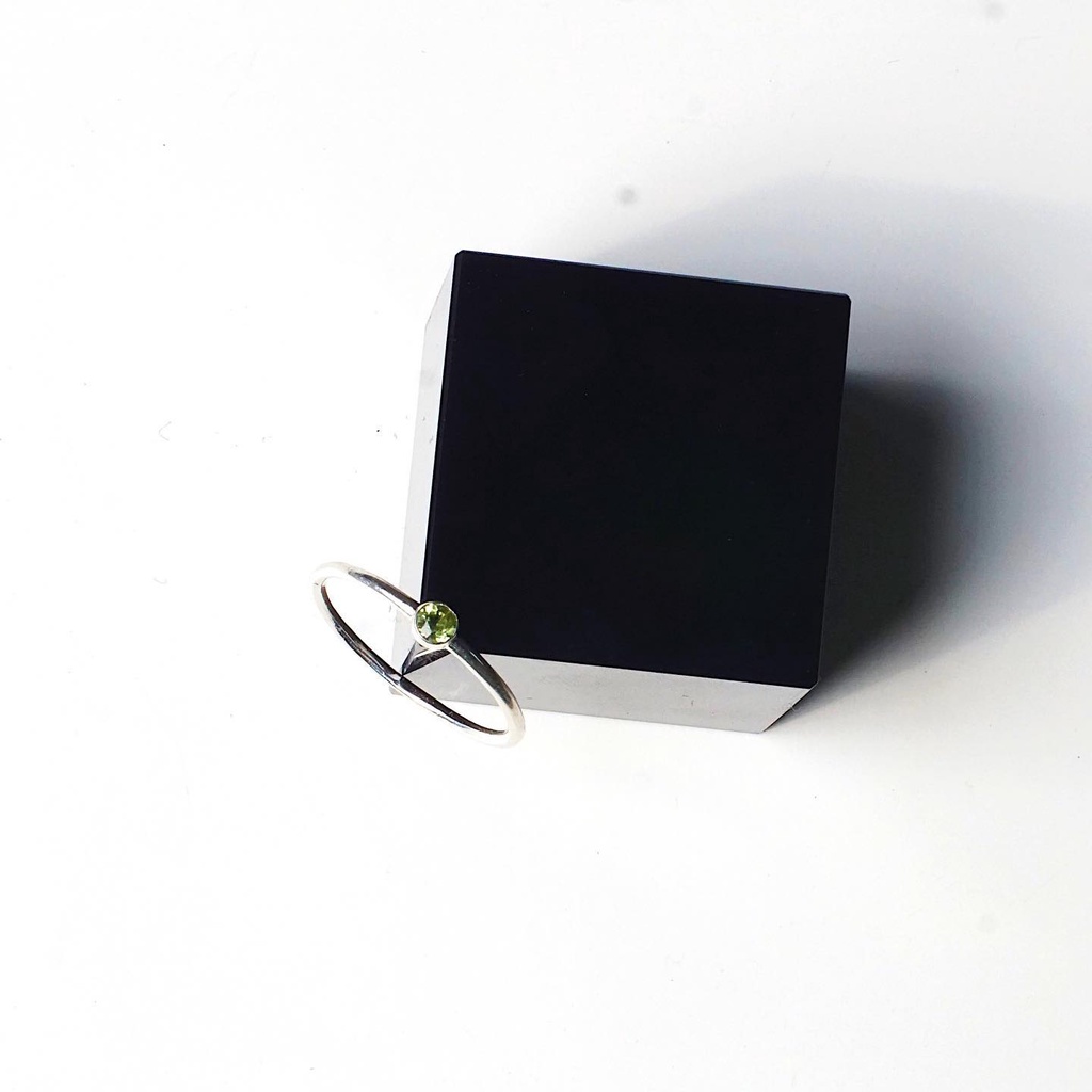 Nhẫn bạc 925 đính đá phong cách tối giản An Gem Quartz Ring