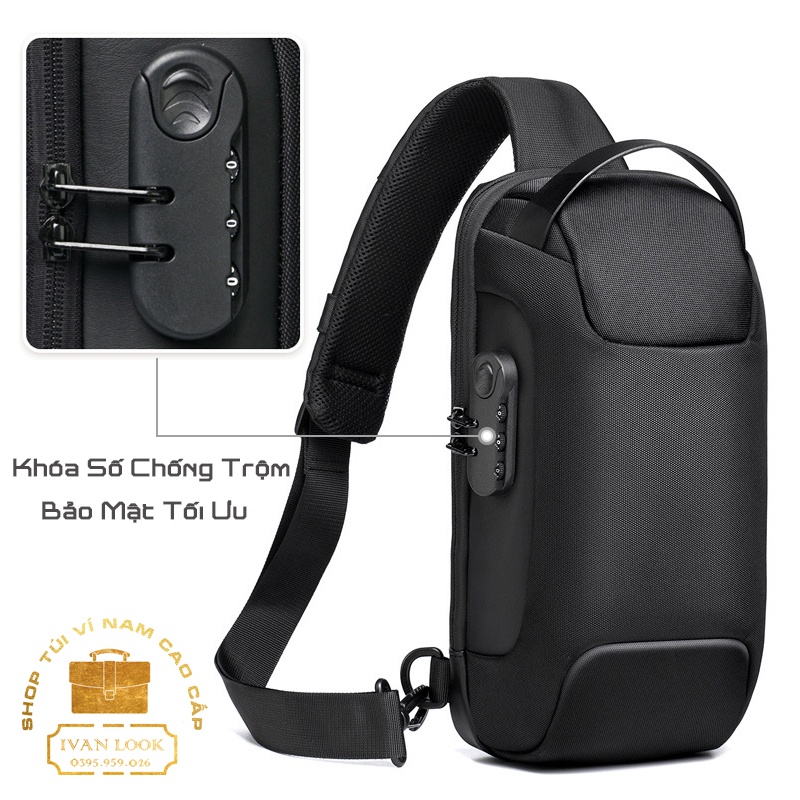 Túi Đeo Chéo Nam Thể Thao WX Sport - Cặp Đeo Ngực Khóa Chống Trộm Chống Nước Chống Xước Bền Đẹp