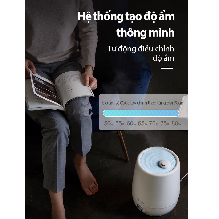 Máy phun sương tạo ẩm không khí mini cầm tay Bear (Bản Quốc Tế) JSQ-C50Q1 dung tích 4,5L công suất lớn, không ồn. BH18th