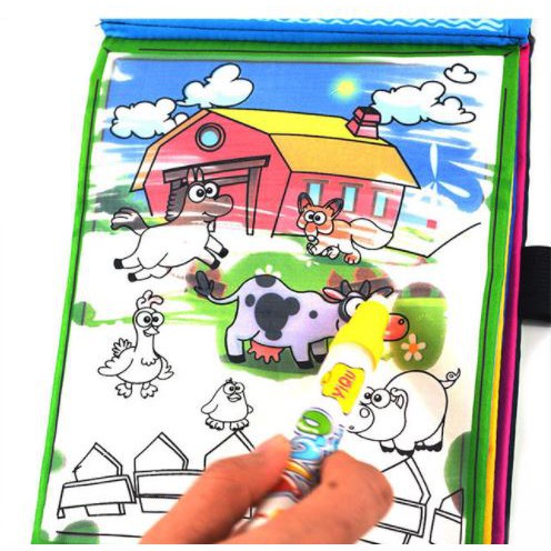 Tranh Tô màu nước ma thuật, chỉ cần nước lọc vẽ tranh không giới hạn với 18 chủ đề khác nhau