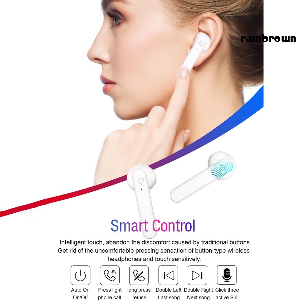 Bộ Tai Nghe Không Dây Bluetooth 5.0 Rej / X12 Tws Kèm Hộp Sạc