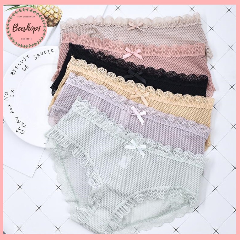 GIẢM 25K KHI NHẬP HIENNEW25_ Quần lót nữ, quần lót ren lưới Anee sexy thoáng mát mùa hè QR84