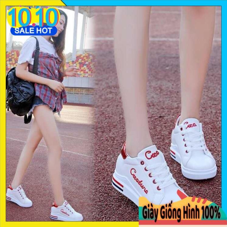 [HÀNG CAO CẤP] Giày thể thao nữ tăng chiều cao 6cm|Giày nữ đế độn trắng cực đẹp phong cách hàn quốc (FREESHIP+FULL BOX)