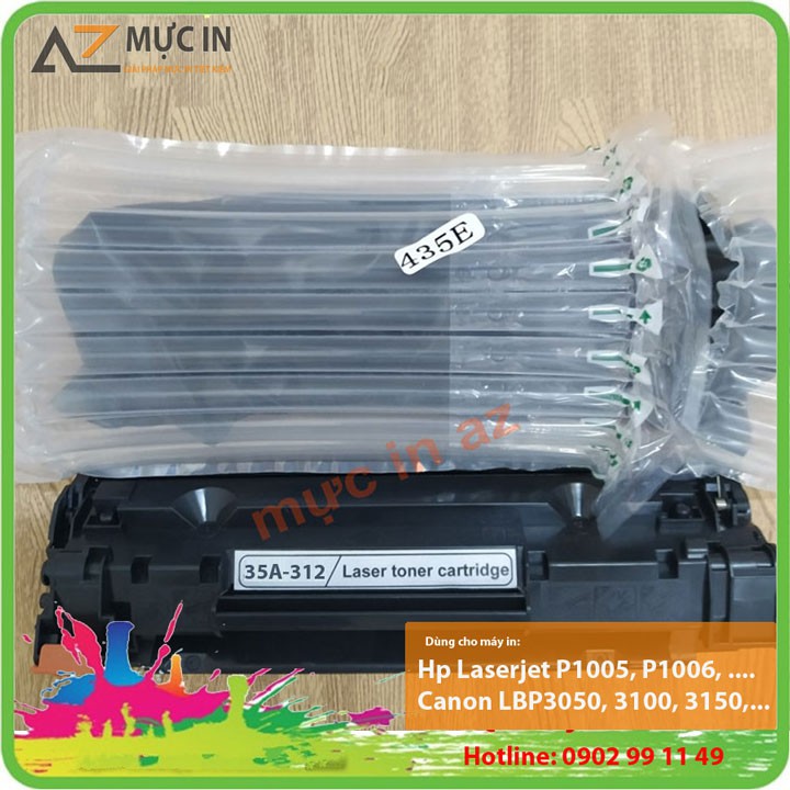 Hộp mực máy in Canon 3050, Hp P1005, P1005 [có lỗ đổ mực] | Mực in 35A chất lượng in được 1500 trang