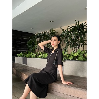 Đầm suông cổ polo edini