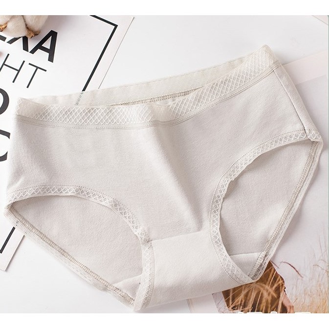 Quần lót cotton 365 cạp vừa, co giãn không bị hằn kháng khuẩn chống HPV QC02 | BigBuy360 - bigbuy360.vn
