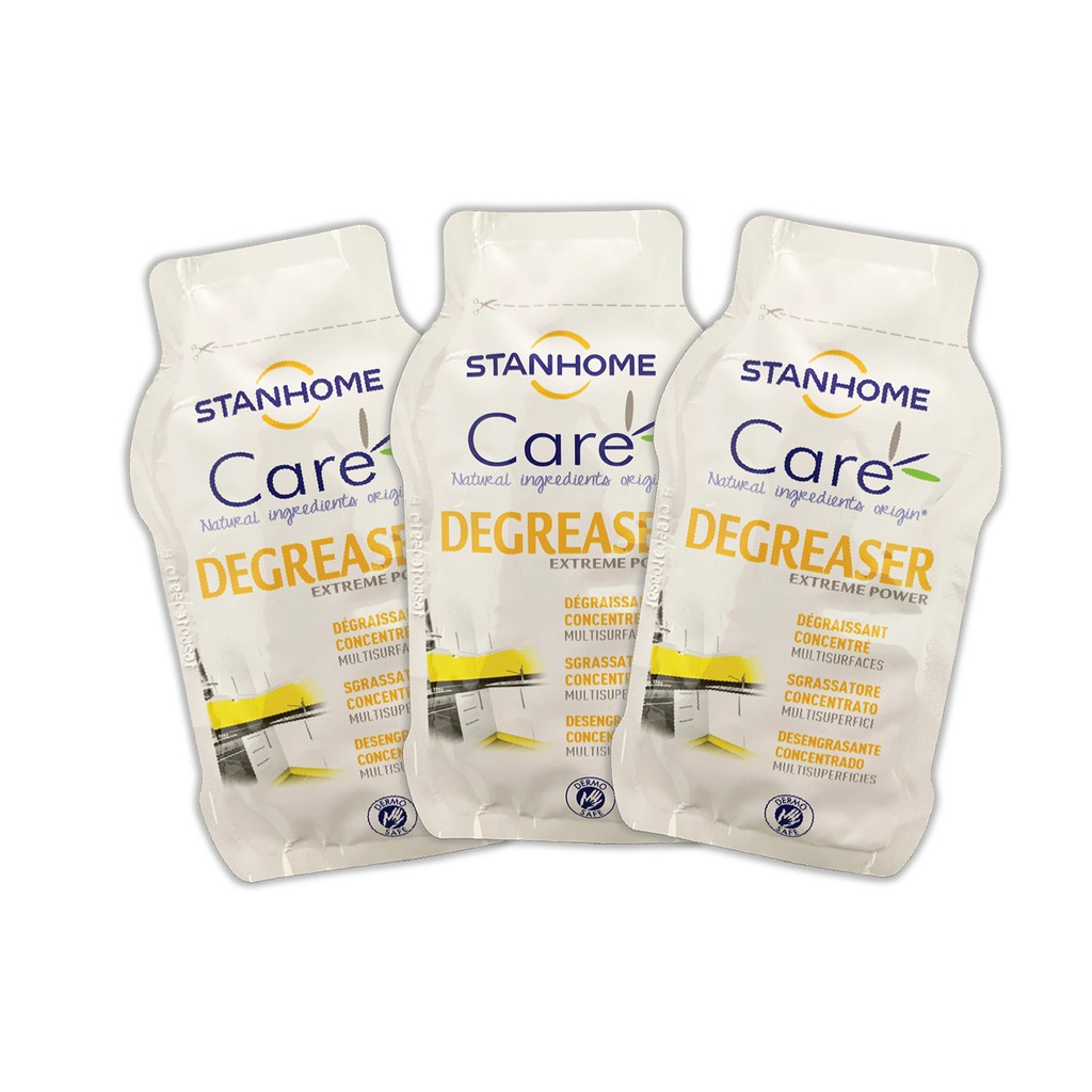 Set 3 gói mẫu dùng thử nước rửa bát hữu cơ dịu nhẹ cho da Stanhome degreaser care 20ml/gói