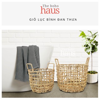 Giỏ đựng đồ lục bình đan thưa thắt nút TBH02