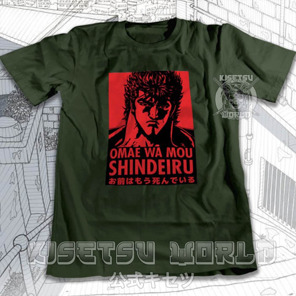 Áo thun Manga OMAE WA MOU SHINDEIRU - HOKUTO NO KEN FIST OF THE NORTH STAR Baju Jepang Japanese