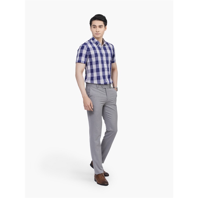 [MẪU MỚI] Áo sơ mi nam ngắn tay ARISTINO họa tiết kẻ nổi bật, chất mềm mại, thấm hút - ASS251S2