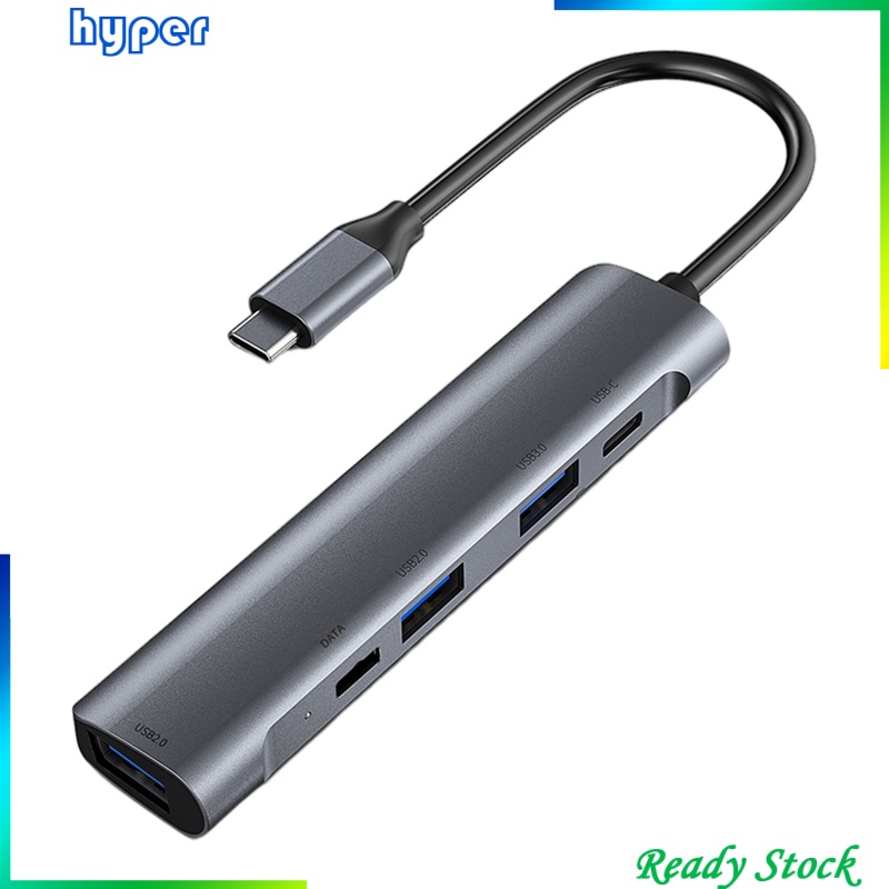 Bộ Chia Cổng Type C 5 Trong 1 Usb 3.0 2.0 60w Pd Cho Macbook Pro Laptops