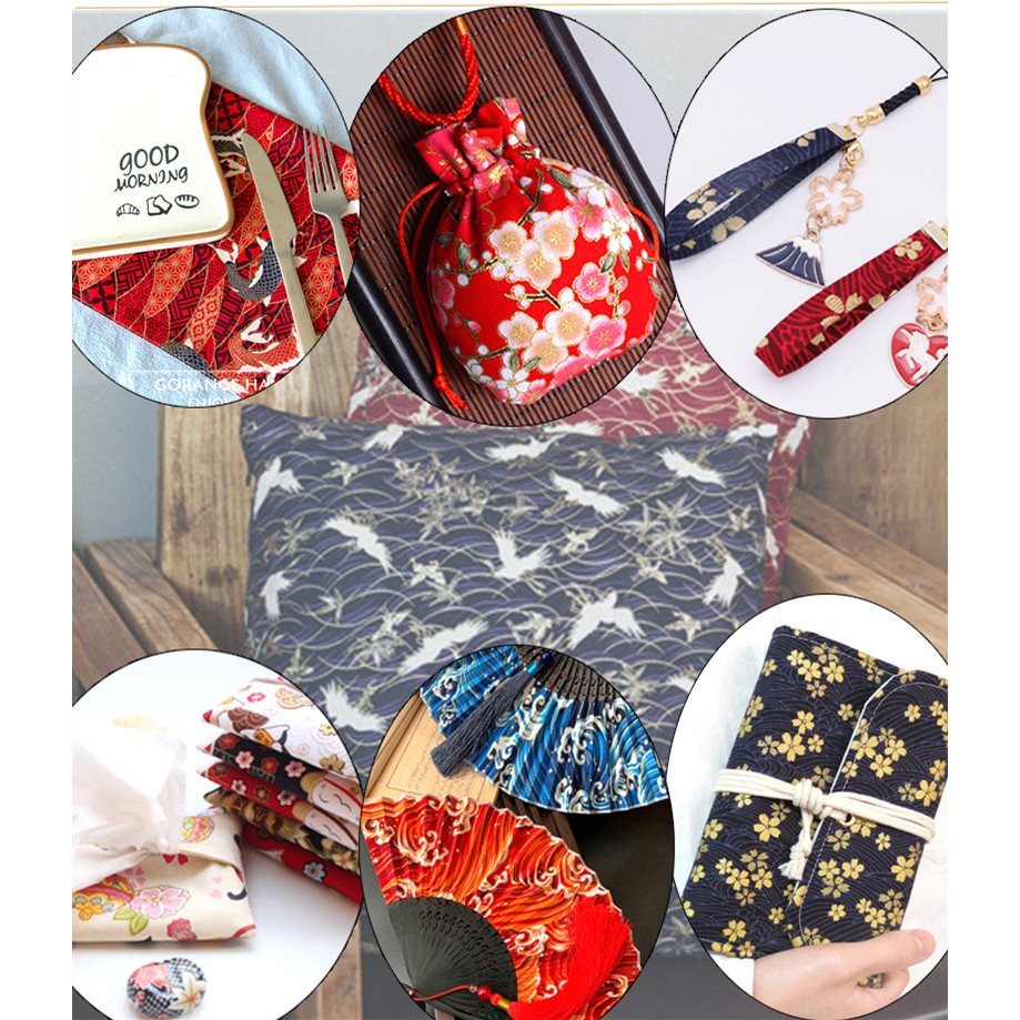 Vải Lanh 100% cotton 50x145cm Họa Tiết Xinh Xắn