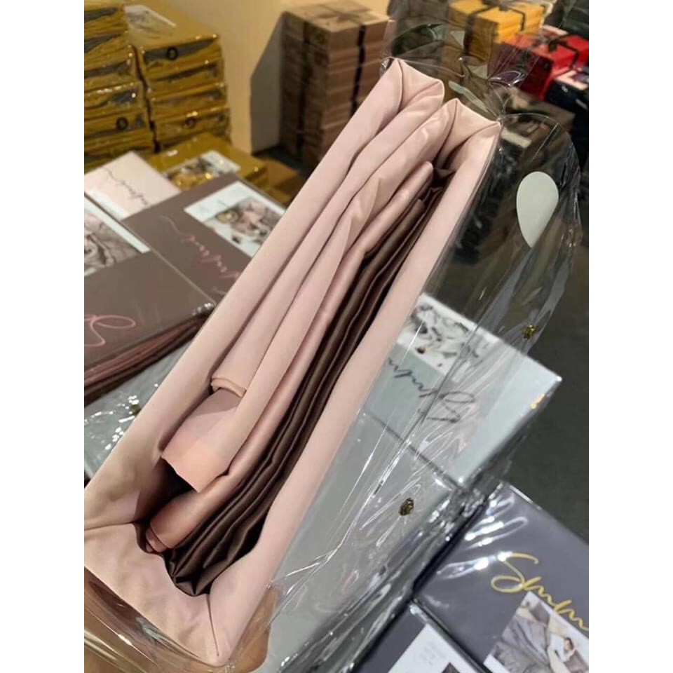 [HÀNG NHẬP KHẨU]Bộ chăn ga gối Lụa Sumoi tencel 60s phối màu_HÀNG NHẬP KHẨU CAO CẤP_Miễn phí bo chun theo kích thước nệm