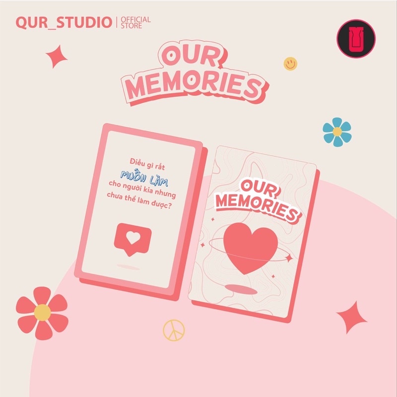 Bộ Bài Tình Yêu Memories Thấu Hiểu Our Memories – Boardgame,  QUR STUDIO Gắn Kết Thấu Hiểu Dành Cho Các Cặp Đôi