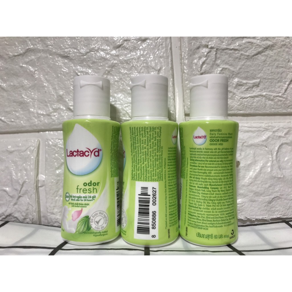 Dung dịch vệ sinh phụ nữ ngày dài tươi mát Lactacyd Odor Fresh