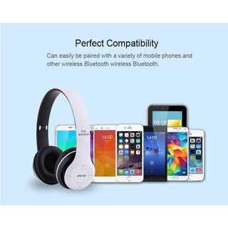 Tai nghe chụp tai cao cấp có khe thẻ nhớ Bluetooth P47