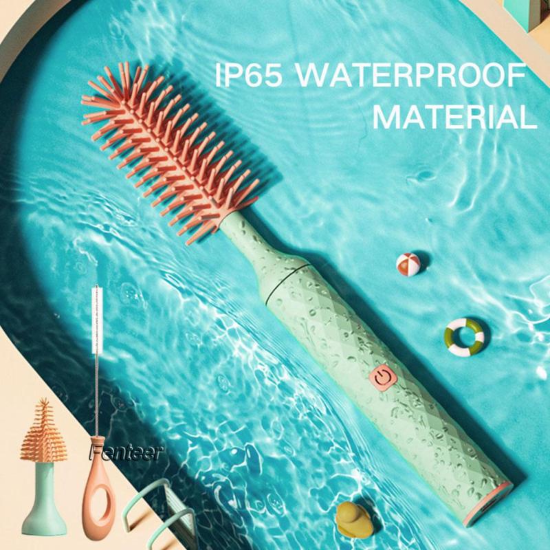 Bàn Chải Điện Vệ Sinh Bình Sữa Em Bé Bằng Silicone Tiện Dụng