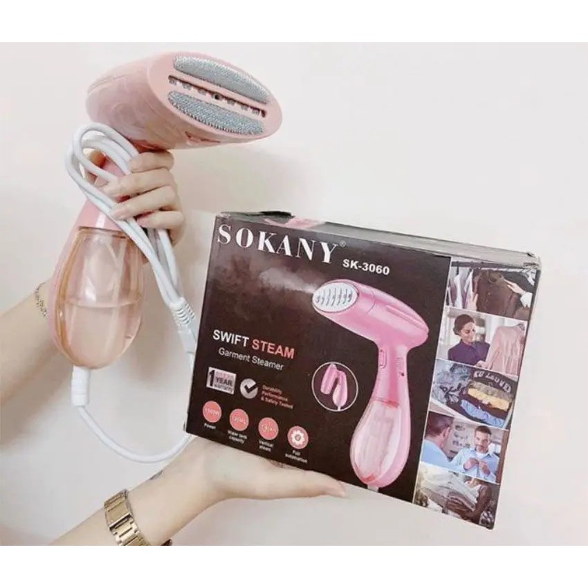 Bàn Là Hơi Nước Cầm Tay SOKANY, Bàn Ủi Hơi Nước Mini Công Suất 1500W, Nhỏ Gọn Là Siêu Nhanh Siêu Tiện Lợi