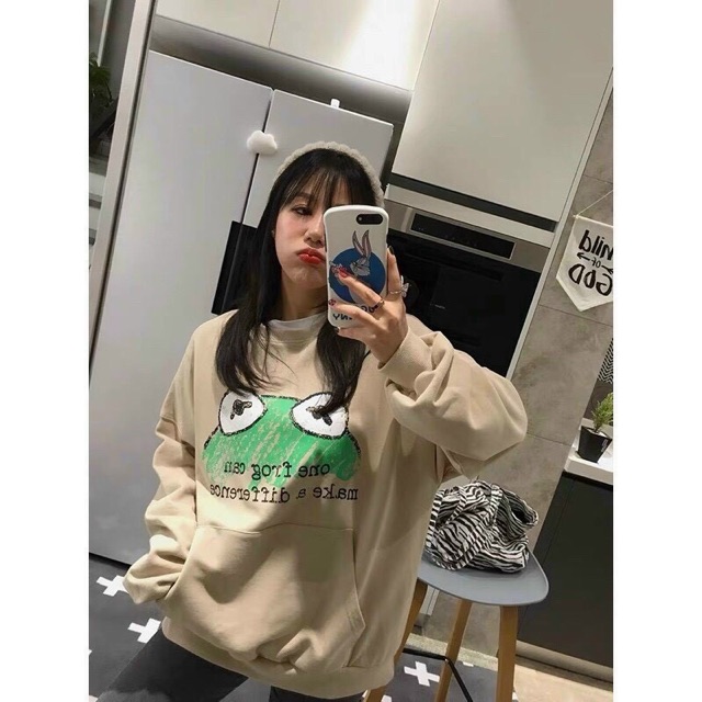 Áo Hoodie nỉ chất nhật in hình khủng long cute. | BigBuy360 - bigbuy360.vn