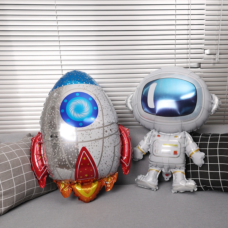 1 bong bóng màng nhôm hình phi hành gia dùng trang trí tiệc sinh nhật