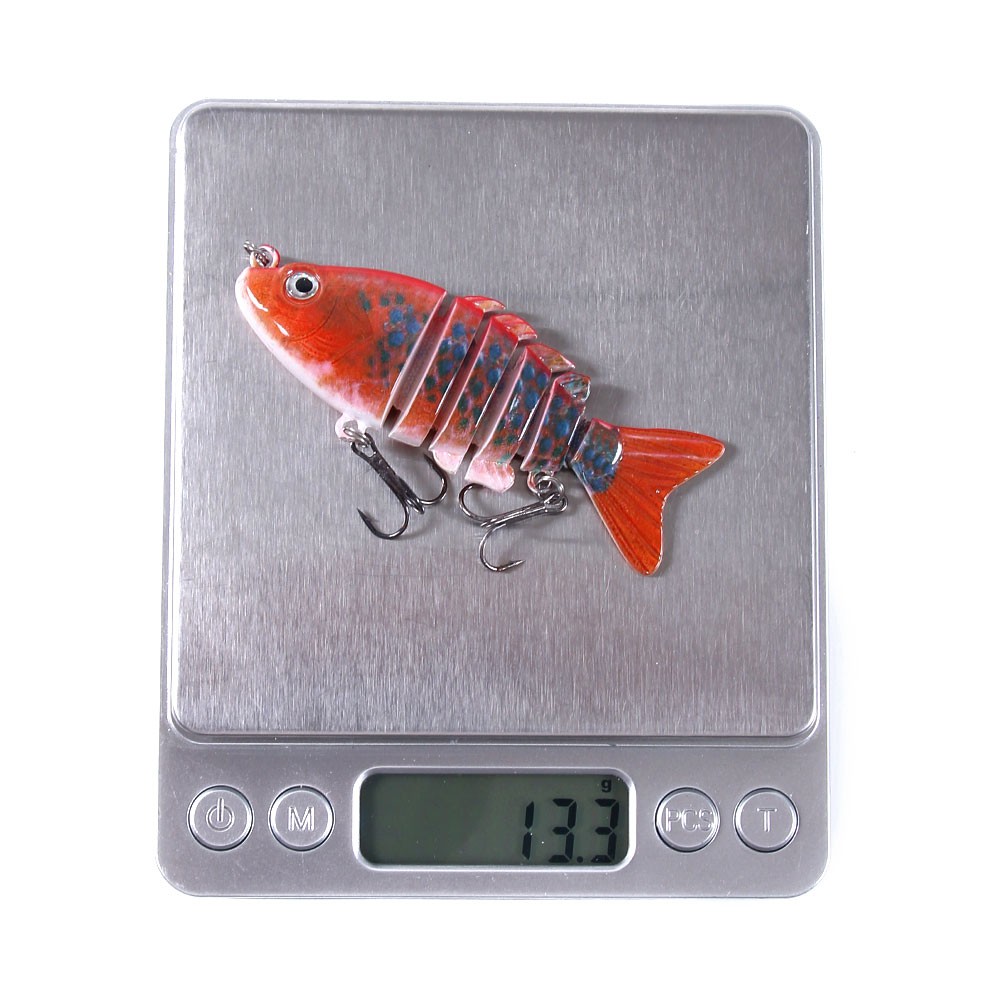 Mồi câu cá nhân tạo 6 khớp 8cm 13g