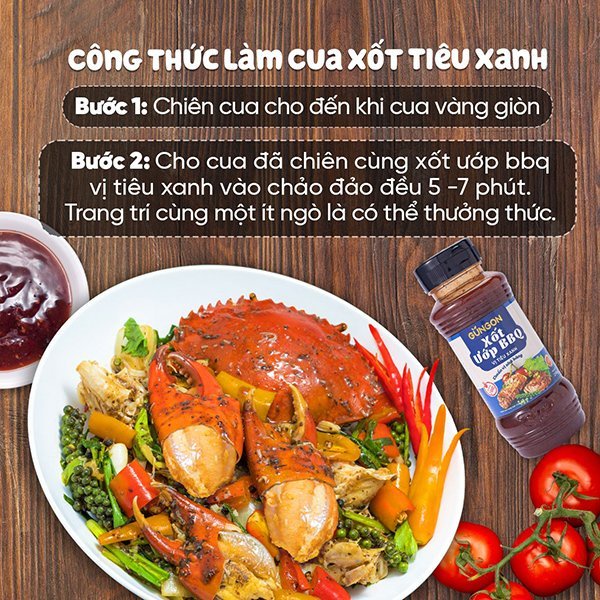 Xốt ướp thịt nướng BBQ vị Tiêu Xanh, Gia vị ướp đồ nướng Gungon 240G