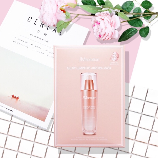 Mặt Nạ JM SOLUTION Glow Luminous Aurora Mask 30ml (miếng lẻ) làm trắng da và cải thiện nếp nhăn hiệu quả