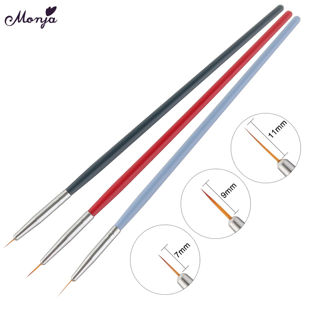 Set 3 cọ vẽ móng tay chất lượng cao