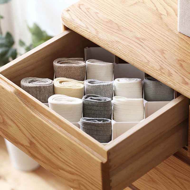 Set 6 Hộp Đựng Đồ Lót Thiết Kế Kiểu Tổ Ong Tiện Dụng