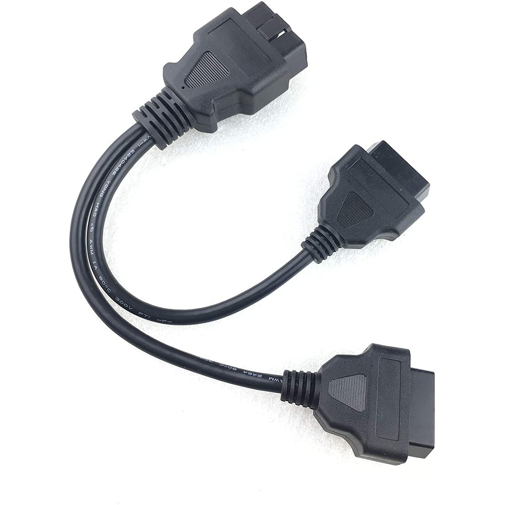 Chia Cổng OBD II Tiện Ích Cho Xe Ô Tô, Bộ Dây Cáp Chia 2 Cổng OBD - Dây Tròn Thẳng