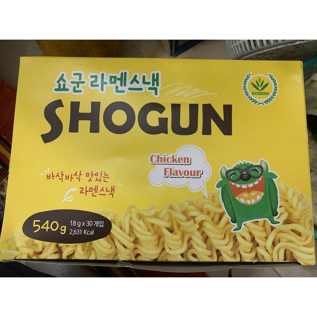 Mì Tôm trẻ em trẻ nhỏ SHOGUN 3 vị Gà, cay, nước tương 18G