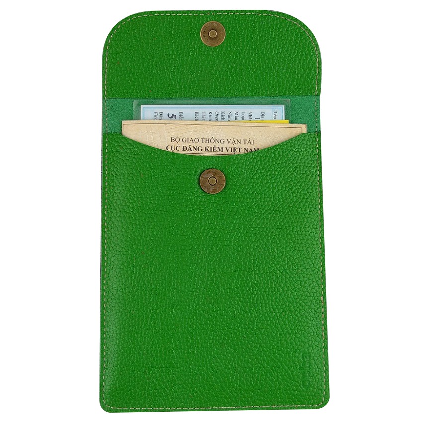 Ví Đựng Đăng Kiểm Ô Tô Dáng Đứng Da Bò opkey
