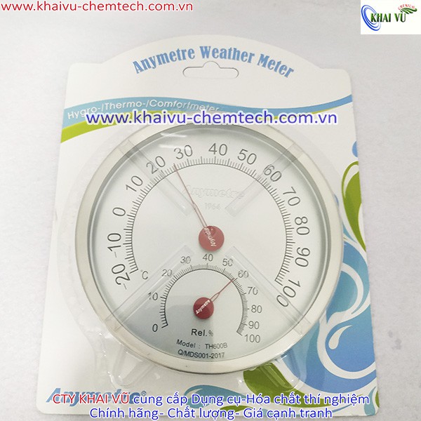 Nhiệt ẩm kế Hàn Quốc TH600B bằng thép không gỉ dùng trong nhà, ngoài trời