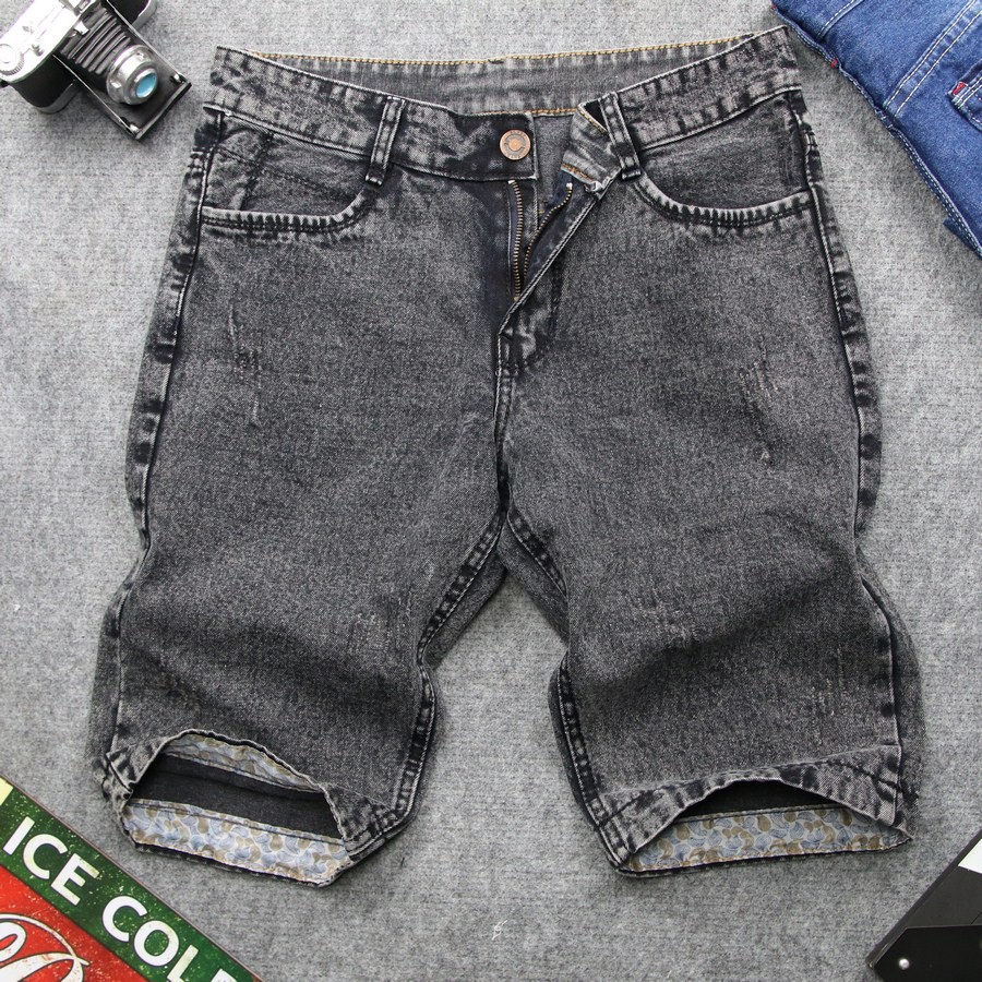 Quần short jean nam xanh xước vải đẹp TS37 Tronshop | BigBuy360 - bigbuy360.vn