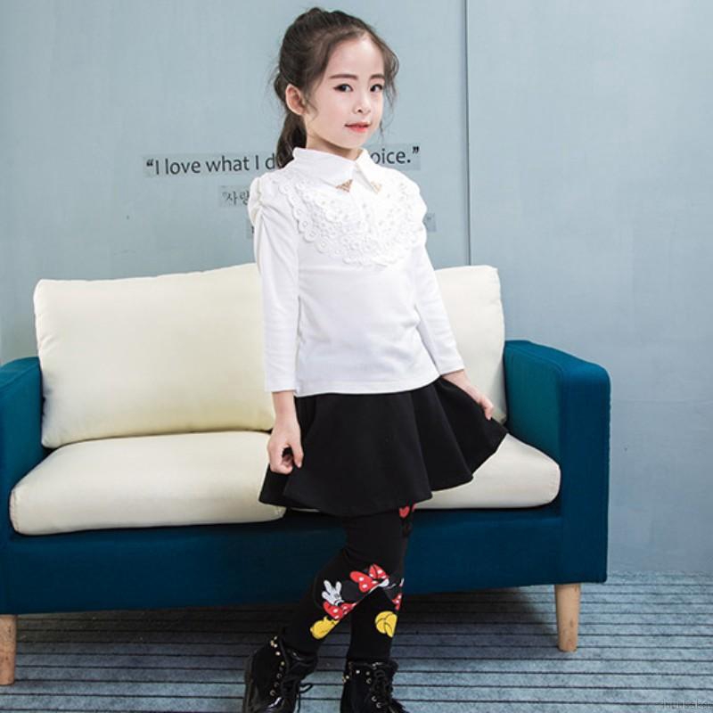 【dudubaba】Spring/Autumn Baby Girls Cotton Cartoon Fake Skirt Leggings 2~8 Years Old