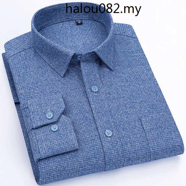 Zyo Áo Sơ Mi Nam Dài Tay Bằng Cotton Chất Lượng Cao Không Ăn Mòn Bên Trong Cho Người Lớn Tuổi