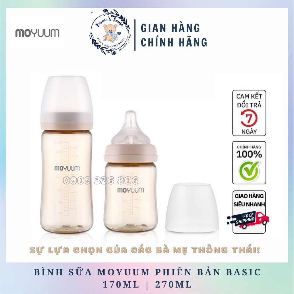 [Sẵn] Bình sữa bản gold 170ml/270ml Moyuum nội địa Hàn [chính hãng]