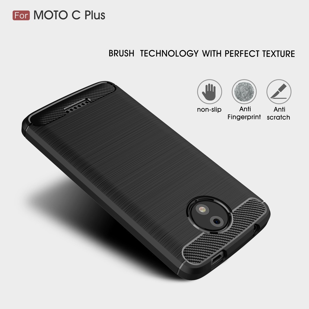 Ốp lưng điện thoại Carbon Fiber mềm dành cho Motorola MOTO C/C Plus