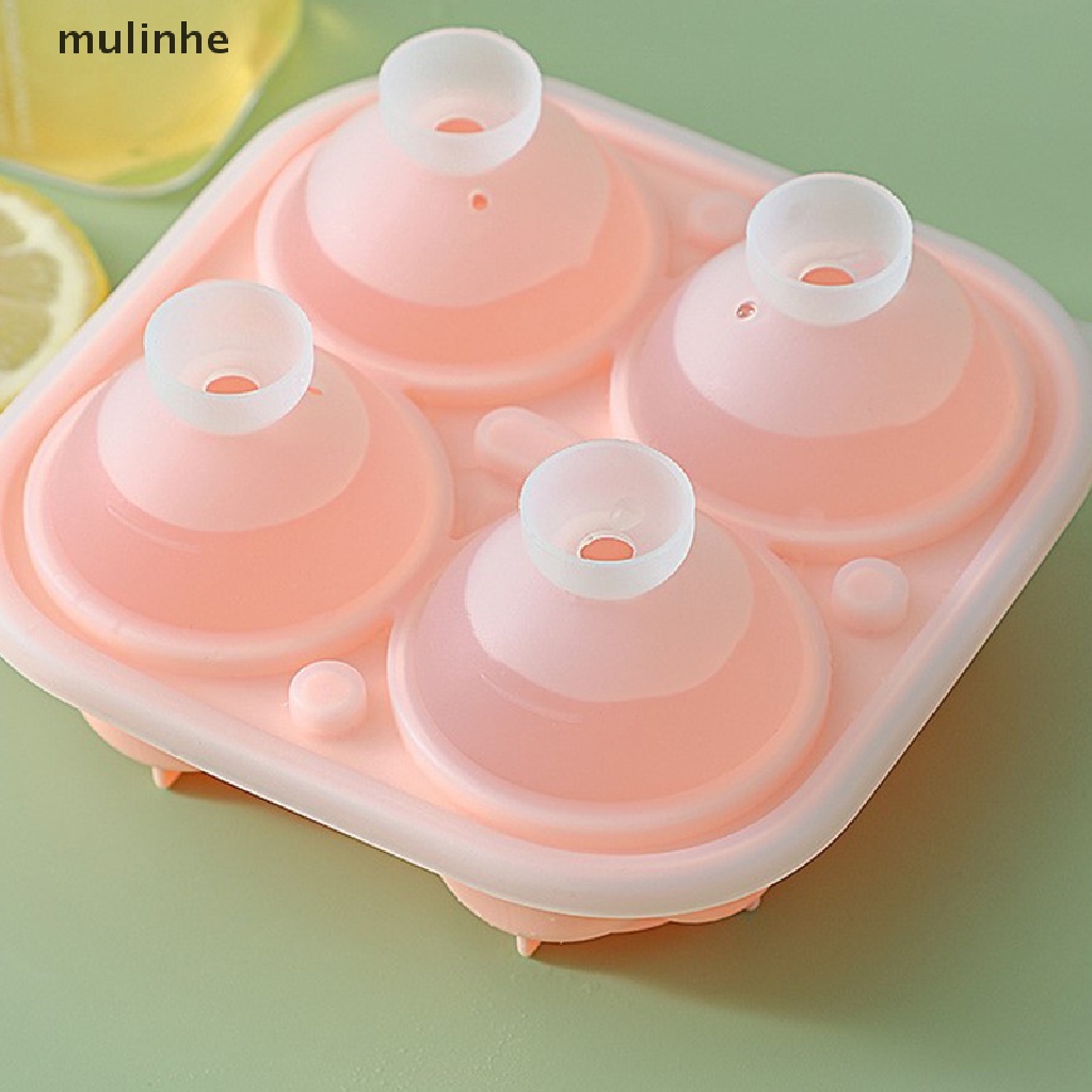 Khuôn Silicone Làm Đá Viên 4 Ngăn Tạo Hình Hoa Hồng 3D Tiện Dụng
