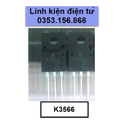 MOSFET N-CHANNEL 2SK3566 K3566 3566 2.5A 900V TO-220 mới chính hãng