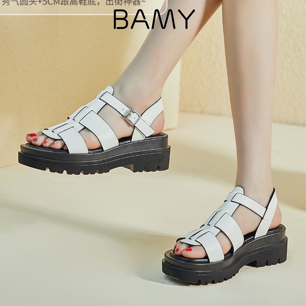 Dép Sandal nữ kiểu La Mã đế bánh mỳ cao 3cm - BaMy Shoes