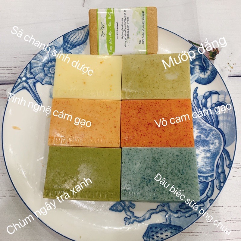 Xà Bông Sinh Dược giảm thâm, mụn lưng-100% thành phần thiên nhiên Handmade (tặng túi lưới tạo bọt) | BigBuy360 - bigbuy360.vn