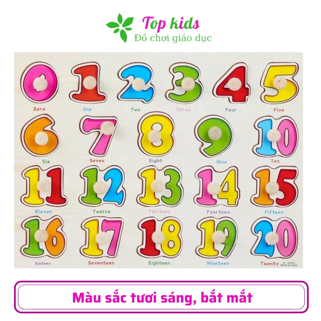 Đồ chơi xếp hình bằng gỗ bảng ghép hình núm gỗ thông minh montessori cho bé phát triển trí tuệ đa dạng chủ đề - TOPKIDS