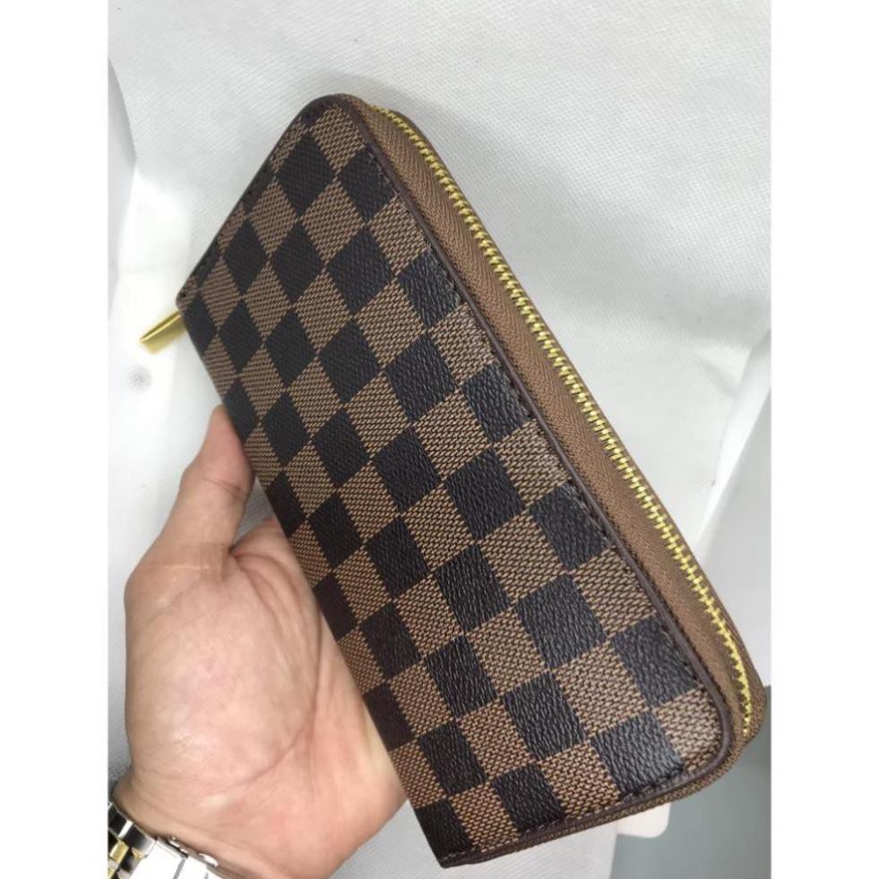 Ví Da LV Unisex,Bóp Da LV Dài Cầm Tay Nam,Nữ Cao Cấp ,Chất Liệu da vân, chống bám bụi siêu cao cấp