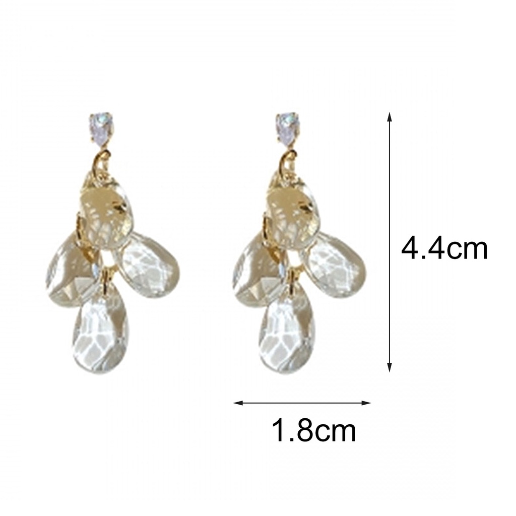 Bông tai hình học trong suốt độc đáo thời trang