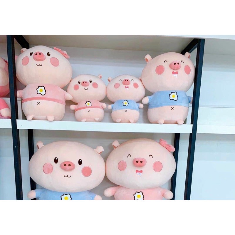 Gấu Bông Heo Bụng Trứng Cute, Heo Bông Bụng Dâu Tây, Hàng Quảng Châu Cao Cấp