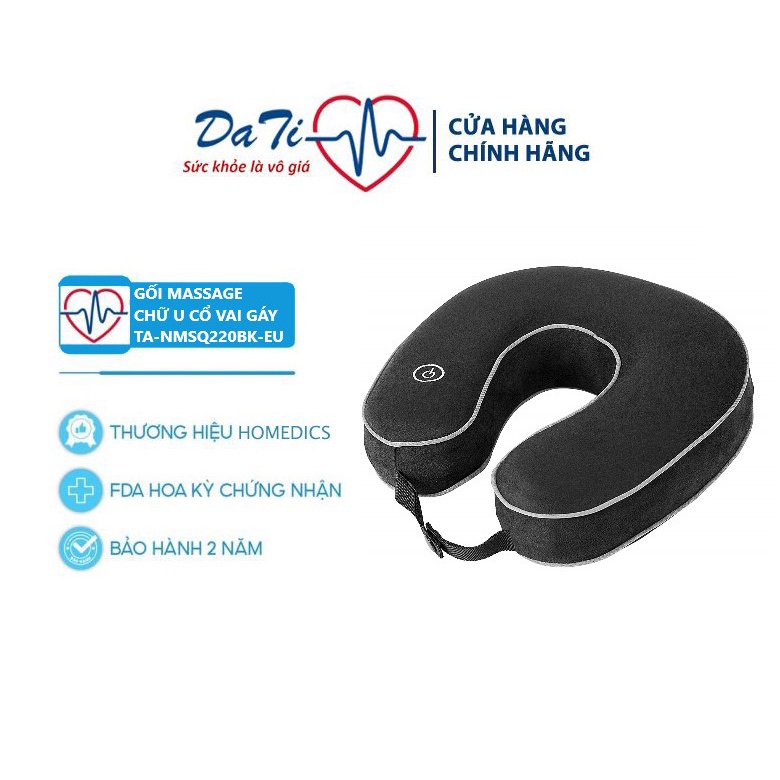 Travel neck massager – Gối Massage chữ U cổ vai gáy du lịch TA-NMSQ220BK-EU