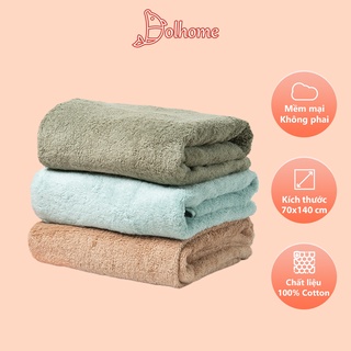 Mua Khăn tắm lớn 70x140cm Dolhome 100% cotton  khăn tắm Hàn Quốc mềm mại thấm hút nước không phai màu - 23420