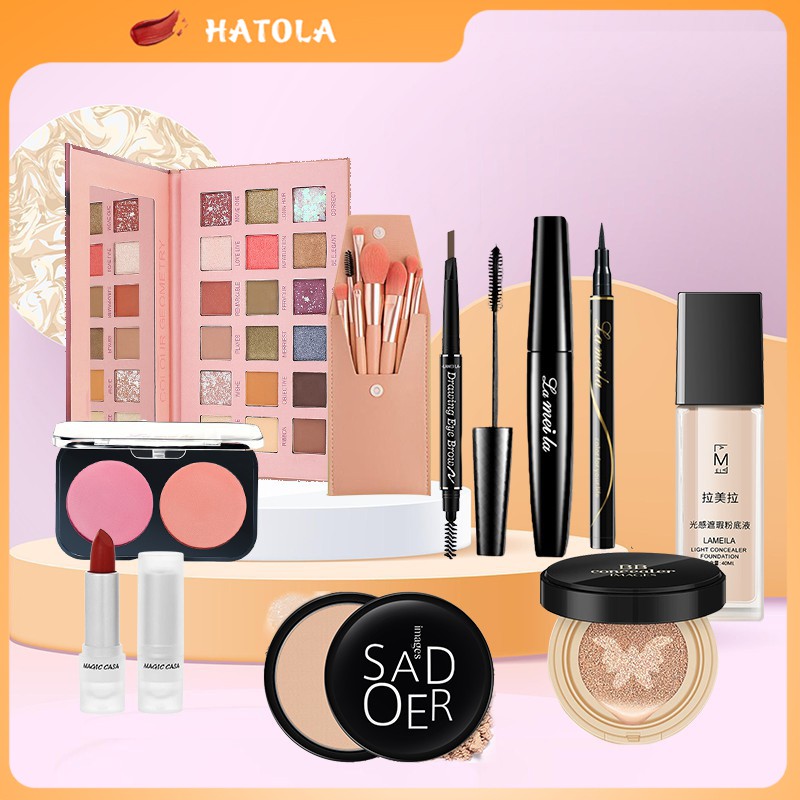 Bộ trang điểm cao cấp 10 món makeup thần thánh chuyên nghiệp hottrend Hatola